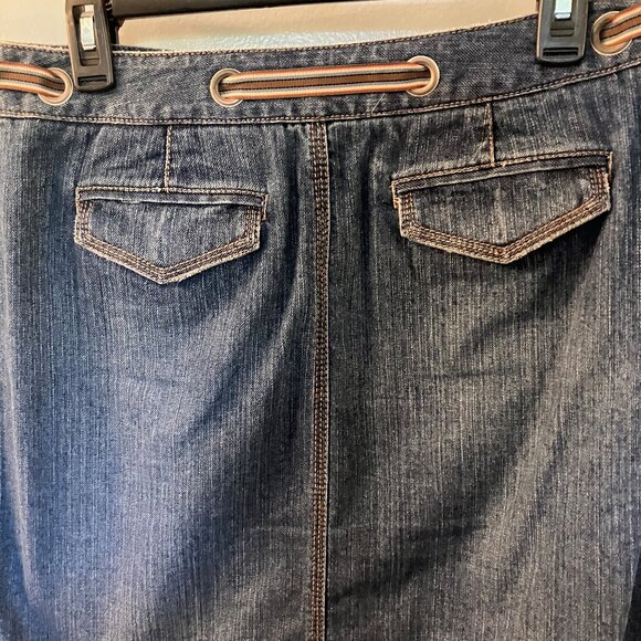Liz Claiborne Petite Jean Skirt Size 8 100% cotton NWOT - Picture 7 of 8